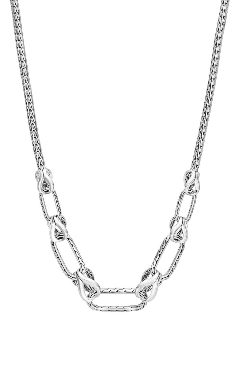 John Hardy Classic Chain Sterling Silver Bib Necklace, Alternate, color, 