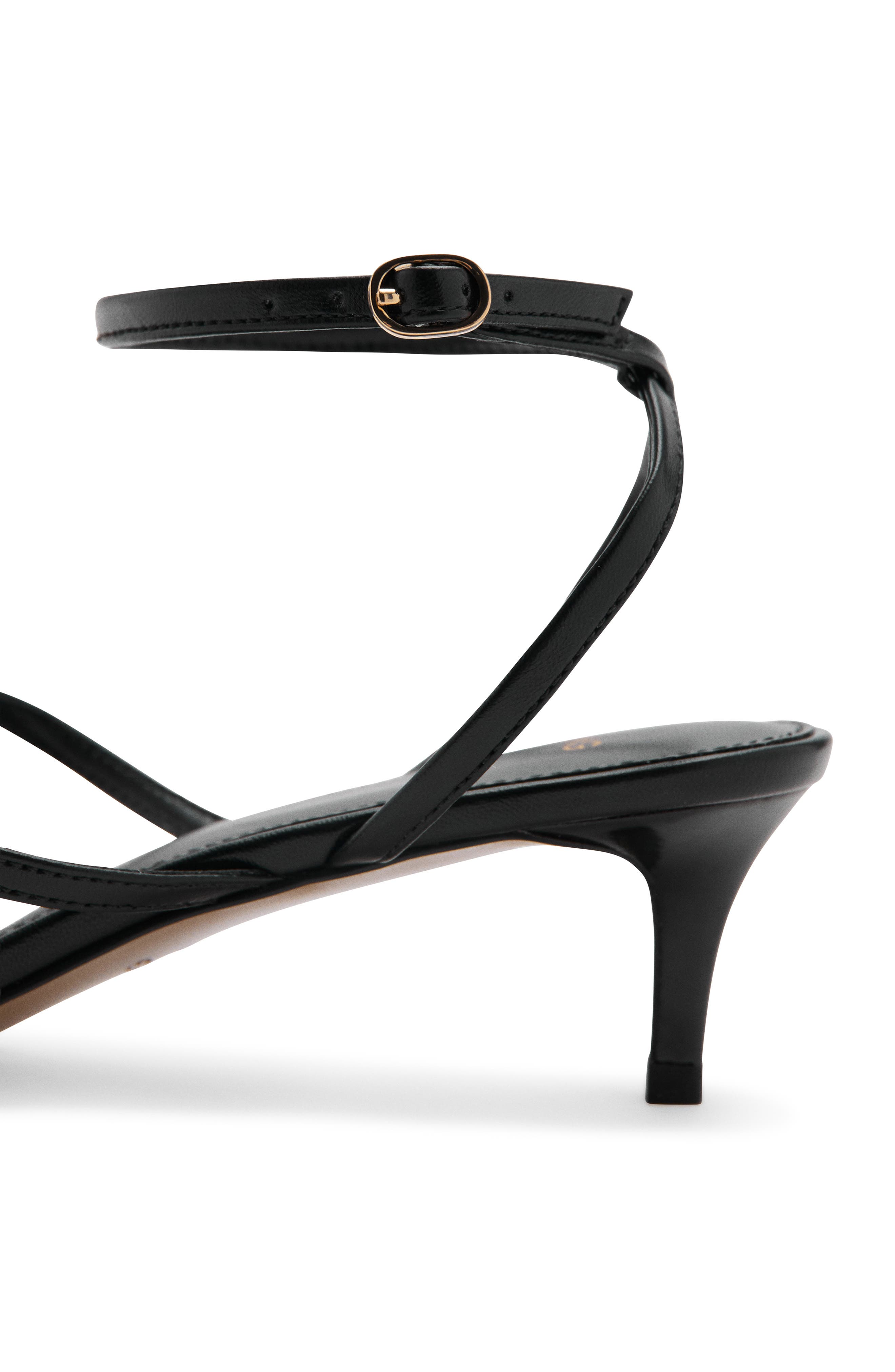 Metallic Bead Strappy Sandal, Alternate, color, BLACK