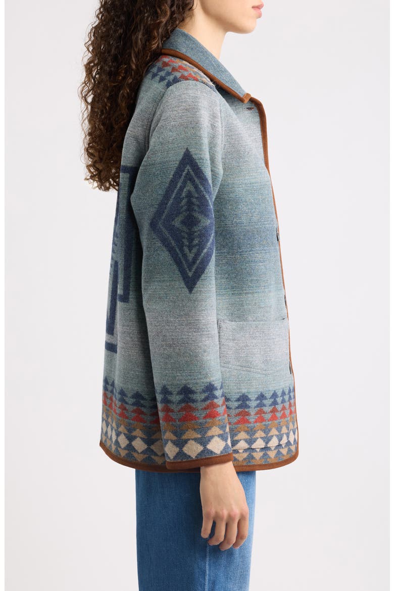 Reversible Wool Coat, Alternate, color, HARDING INDIGO