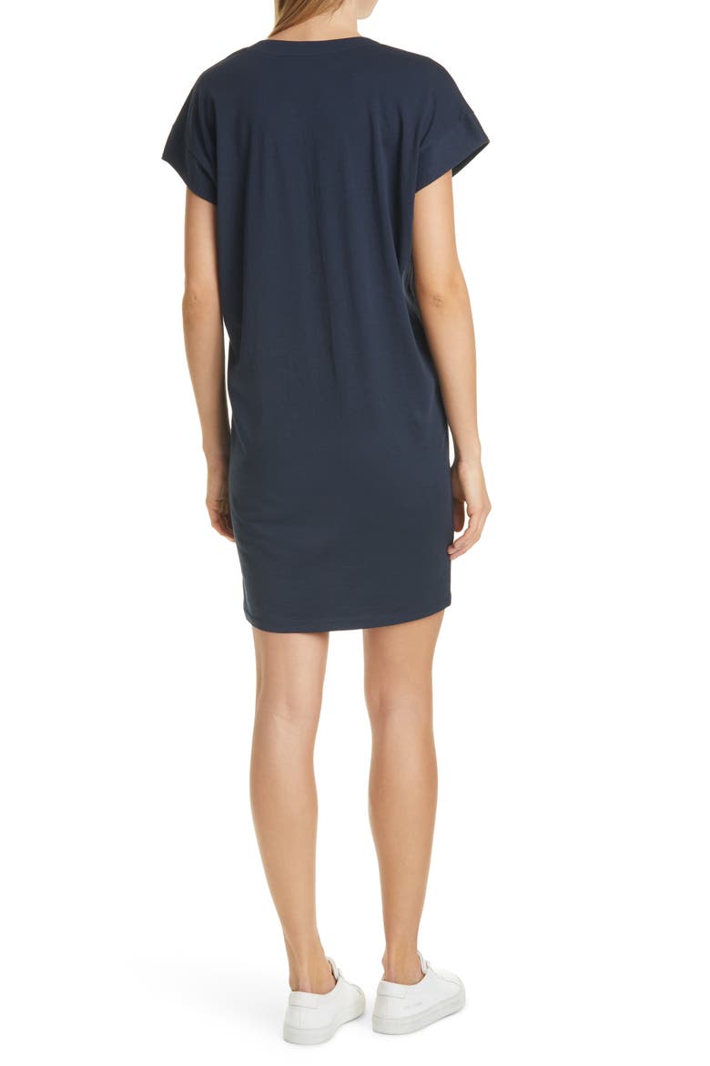 Le V-Neck T-Shirt Dress, Alternate, color, NOIR