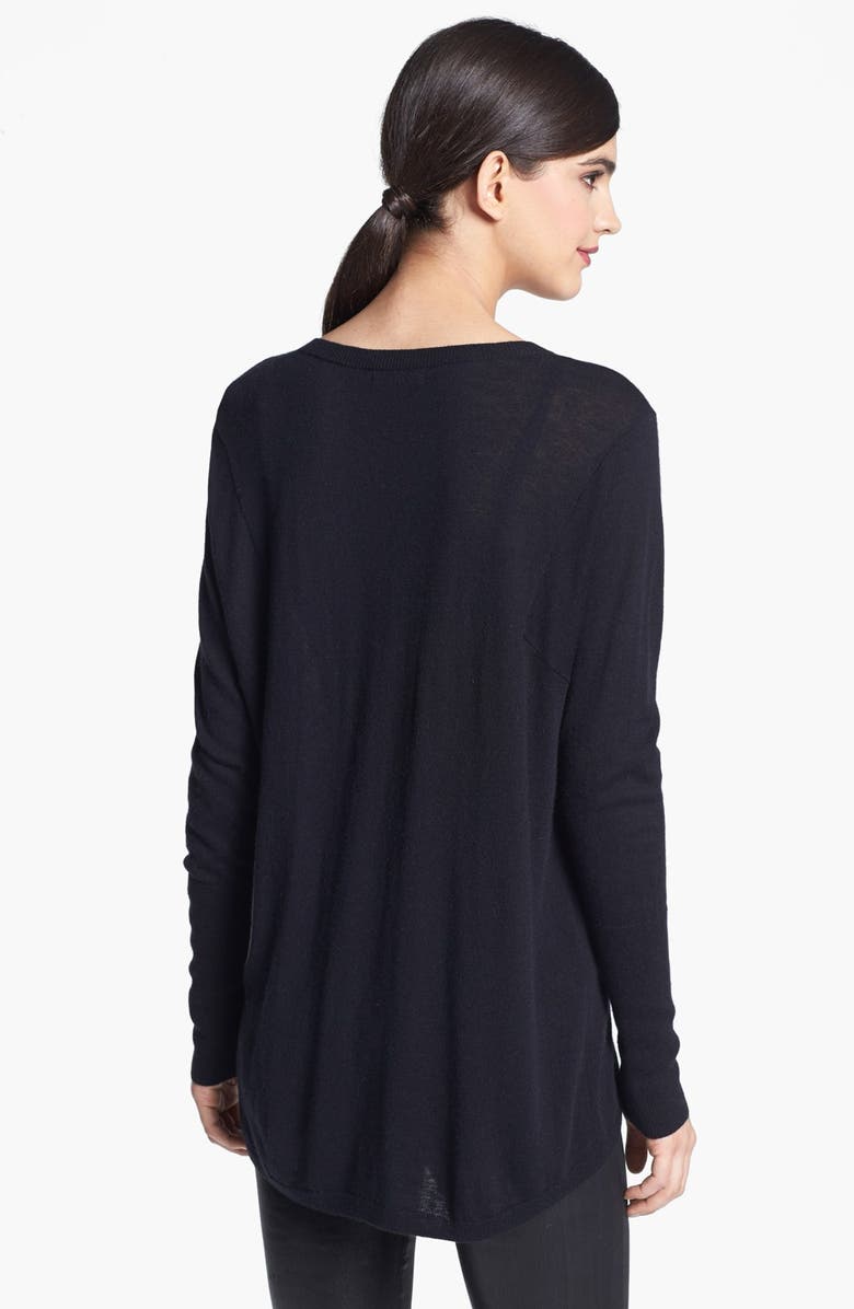 Trouvé V-Neck High/Low Sweater, Alternate, color, 