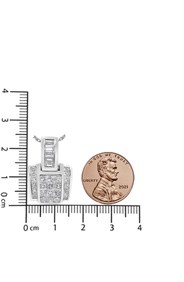 Haus of Brilliance 10K White Gold 1/4 Cttw Diamond Modern Bezel-Set Solitaire Pendant Necklace, Alternate, color, White