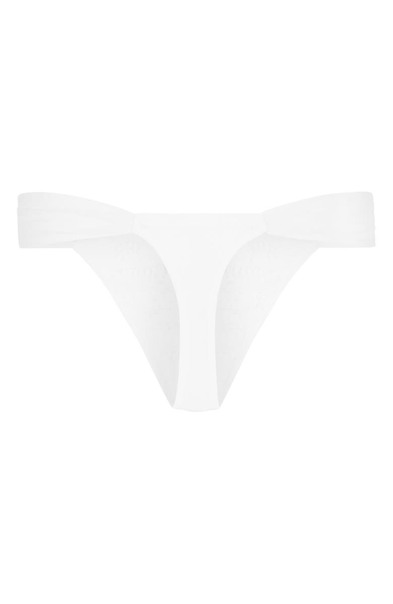 Hunkemöller Whitney High Leg Thong, Alternate, color, Snow White