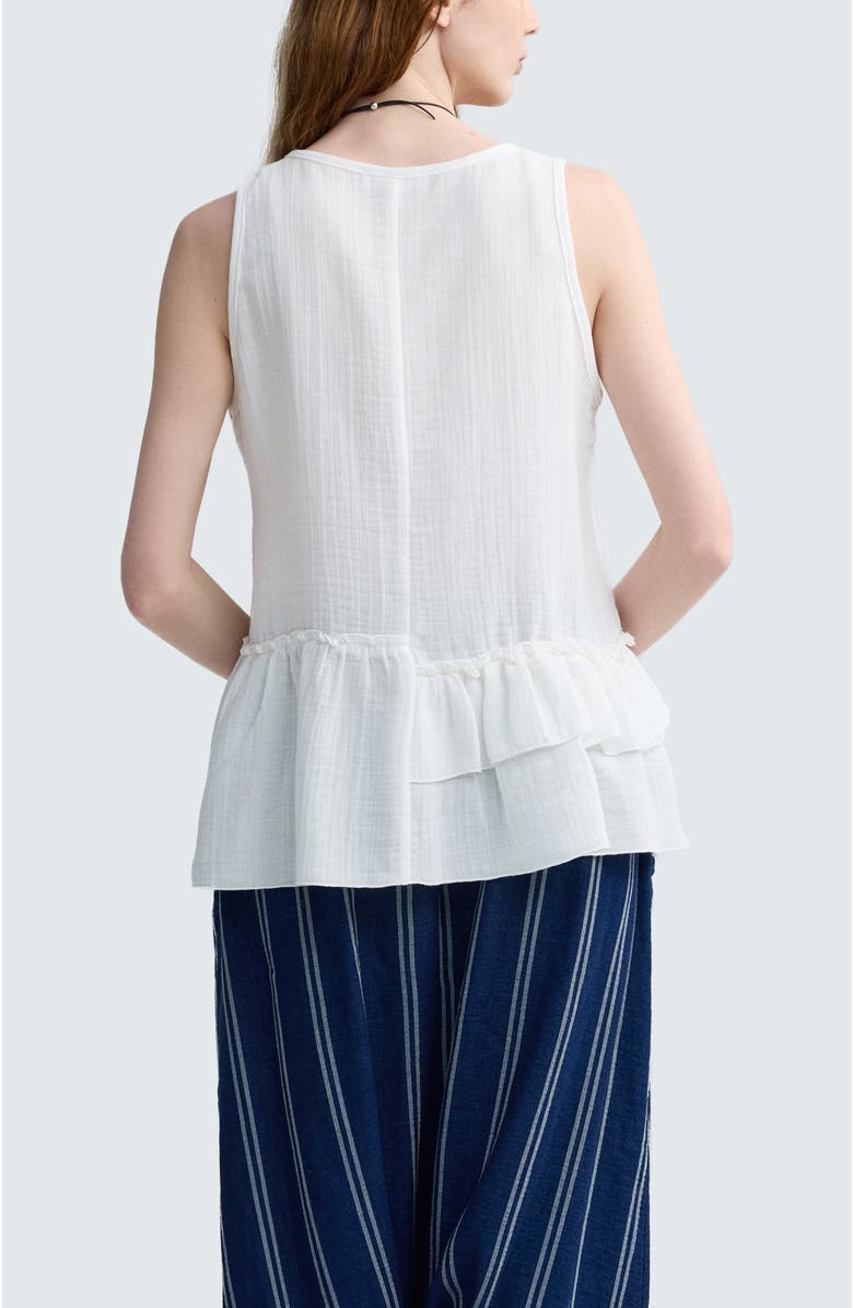 LUUKAA Camellia Ruffled Muslin Top, Alternate, color, Ecru