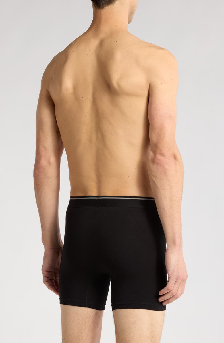 NORDSTROM RACK 3-Pack Stretch Cotton Boxer Briefs, Alternate, color, Black