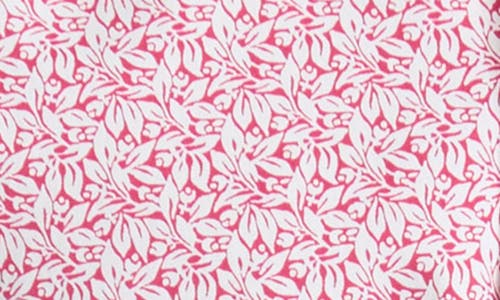 Untuckit Mavrud Leaf Print Short Sleeve Performance Button-up Shirt In Pink