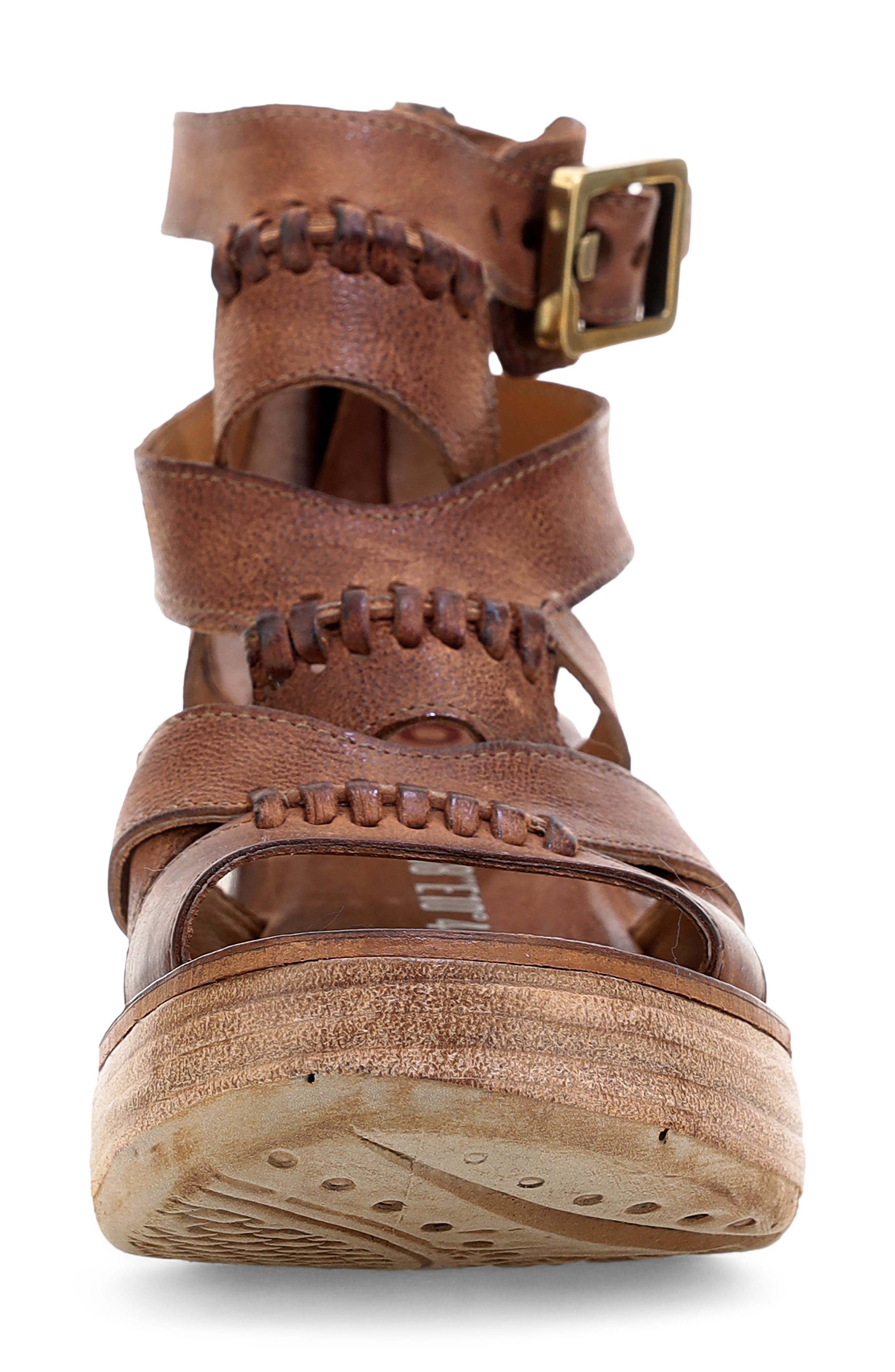 A.S.98 Norman Platform Wedge Sandal, Alternate, color, Whiskey