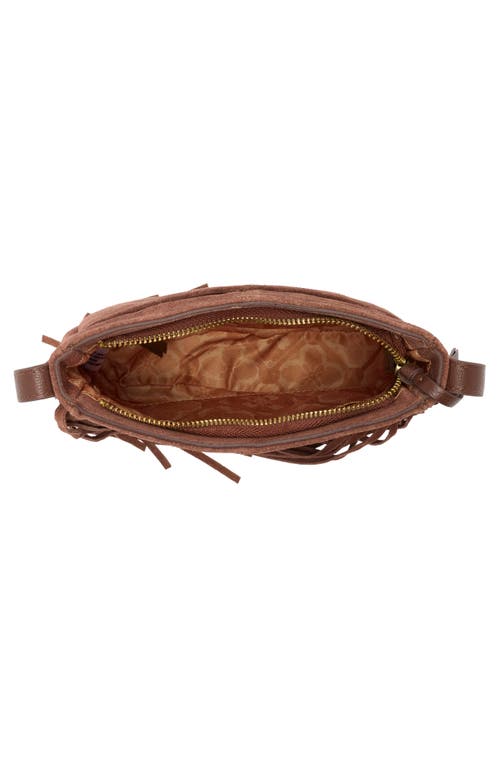Lucky Brand Bran Nyra Small Fringe Crossbody Bag In Brown