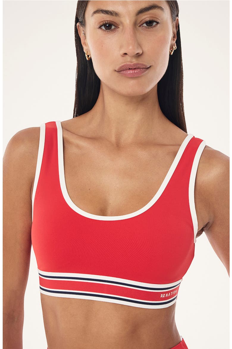 Pursuit Low Impact Scoop Neck Sports Bra, Alternate, color, COLLEGE RED