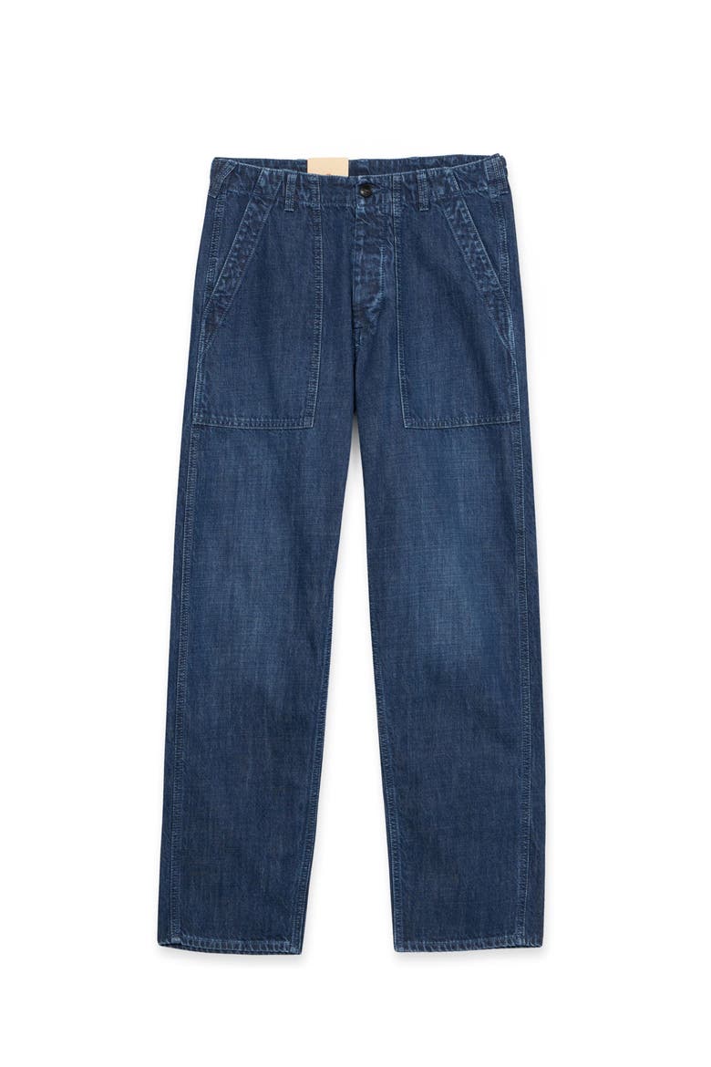 Relaxed Fit Denim Pants, Main, color, DARK BLUE