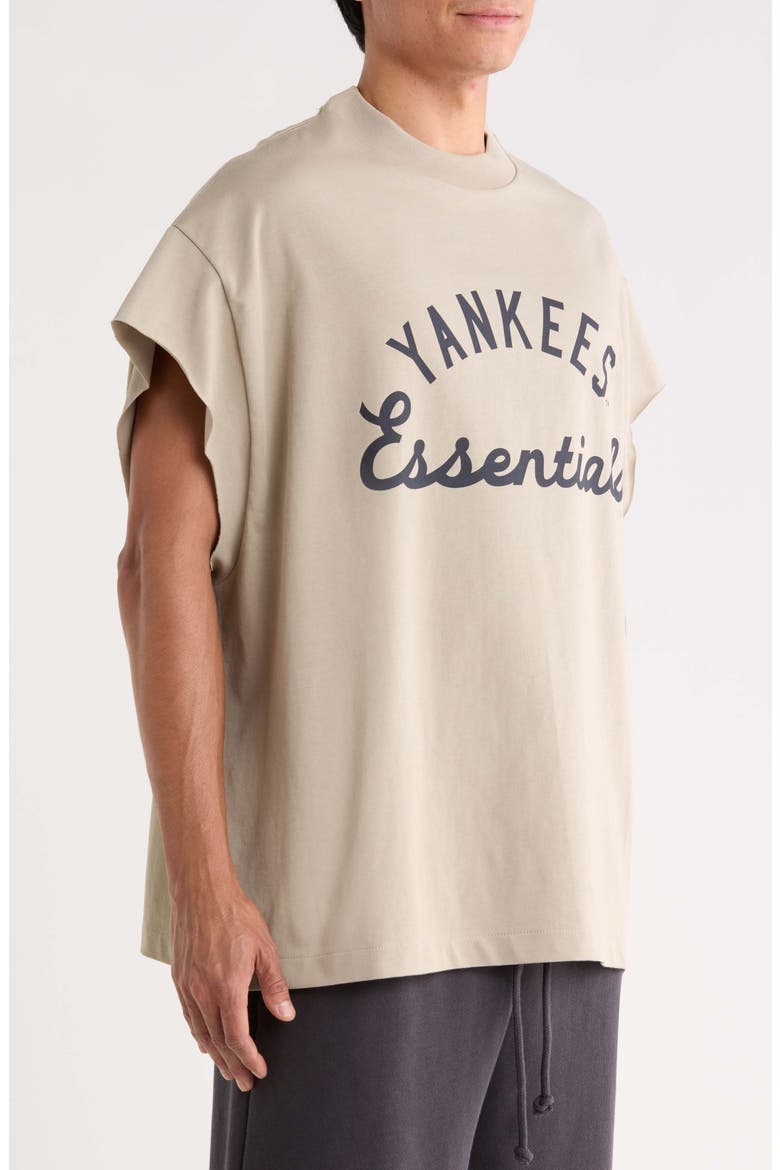 Yankees '90s Graphic Cut Off Jersey Cotton Tank, Alternate, color, SEAL