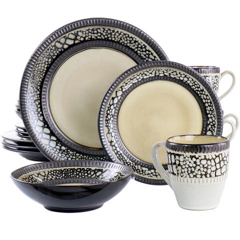 Desert Sand 16 Piece Stoneware Dinnerware Set