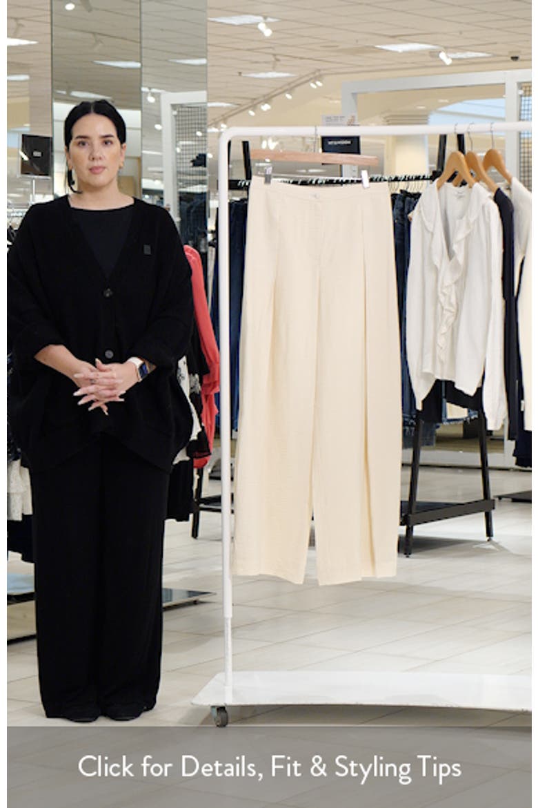 Reverse Pleat Techno Rayon Wide Leg Pants video