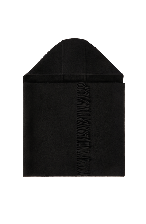 Knit scarf with hood