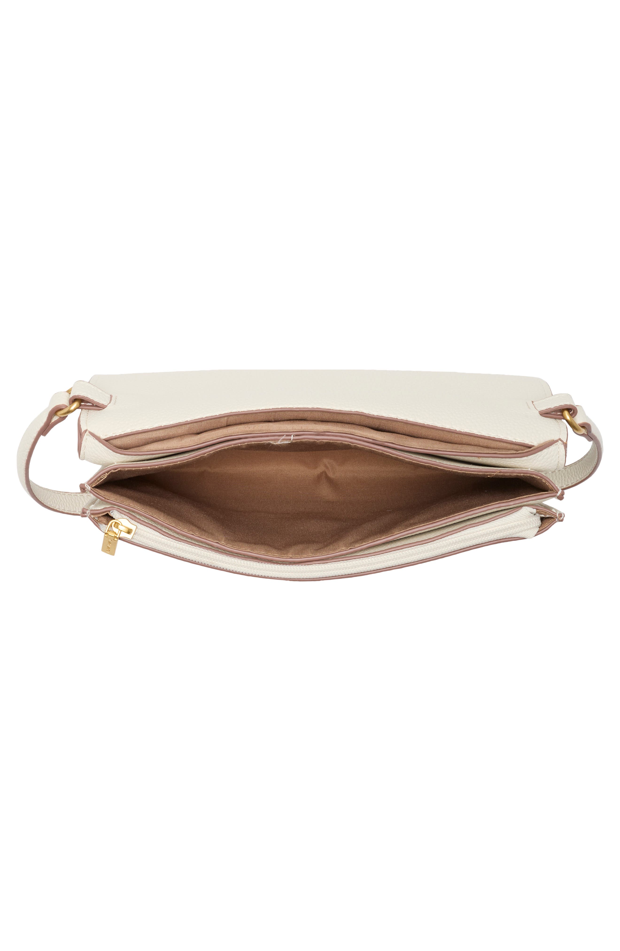 Harlan Faux Leather Shoulder Bag, Alternate, color, EGGSHELL