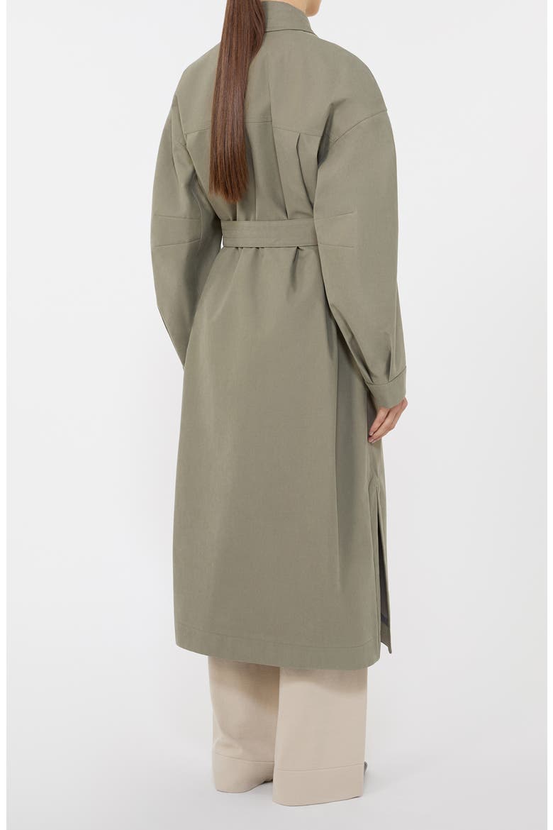 Bambola Cotton Blend Raincoat, Alternate, color, HORN GREY GREEN