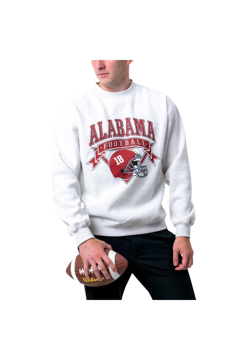 Women's Established & Co. Ash Alabama Crimson Tide Logo Pullover Sweatshirt, Alternate, color, Ash