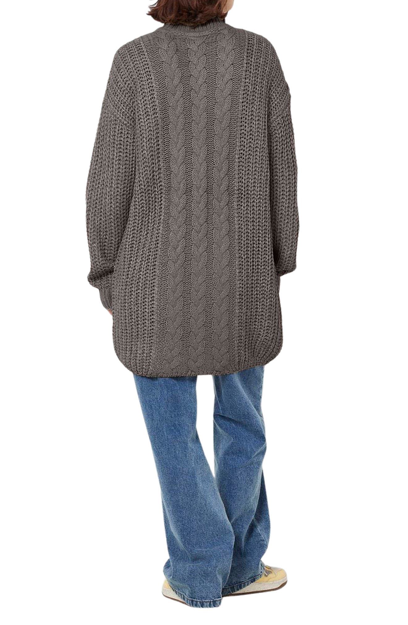Noisy may Lori Long Sleeve Cable Knit Sweater Dress (Women) | Nordstromrack