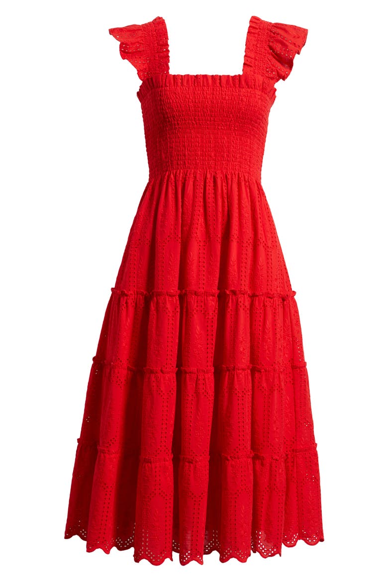 The Ellie Nap Midi Dress, Alternate, color, RED
