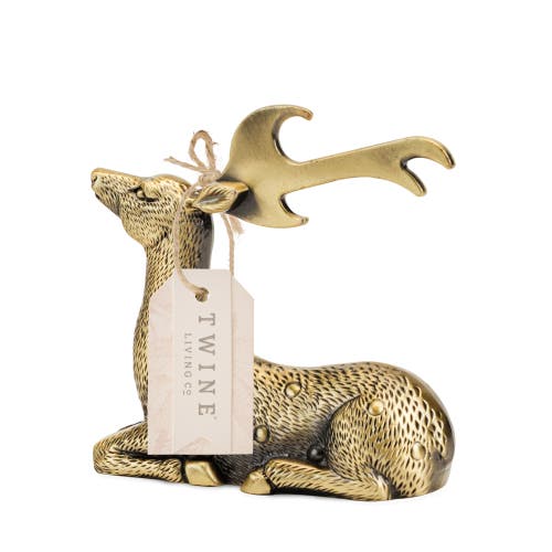 Twine Gilded Deer Bottle Opener In Gold