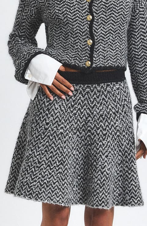 Imogen Textured A-Line Skirt