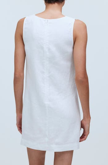 Cross Back A-Line Linen Minidress