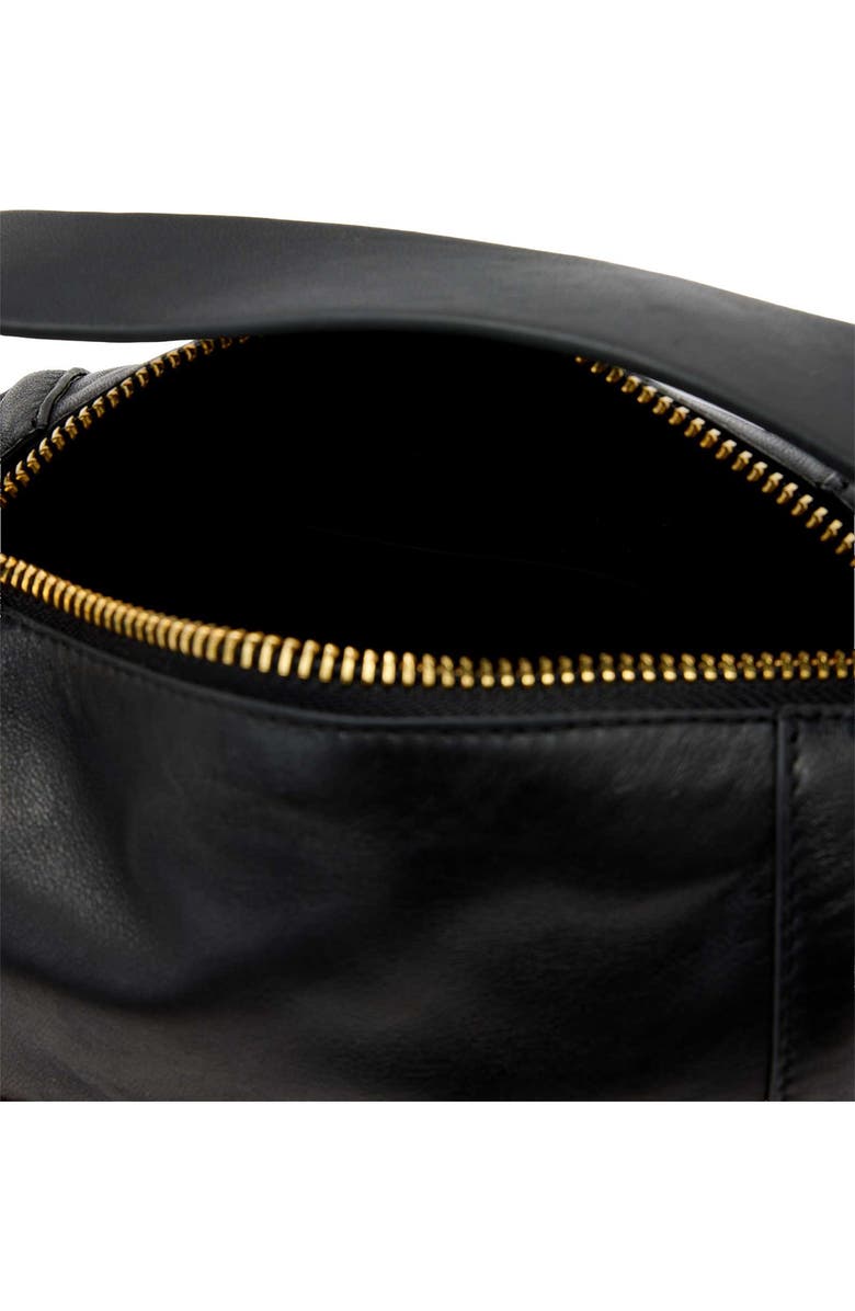 AllSaints Mini Vega Grab Leather Crossbody Bag, Alternate, color, Black