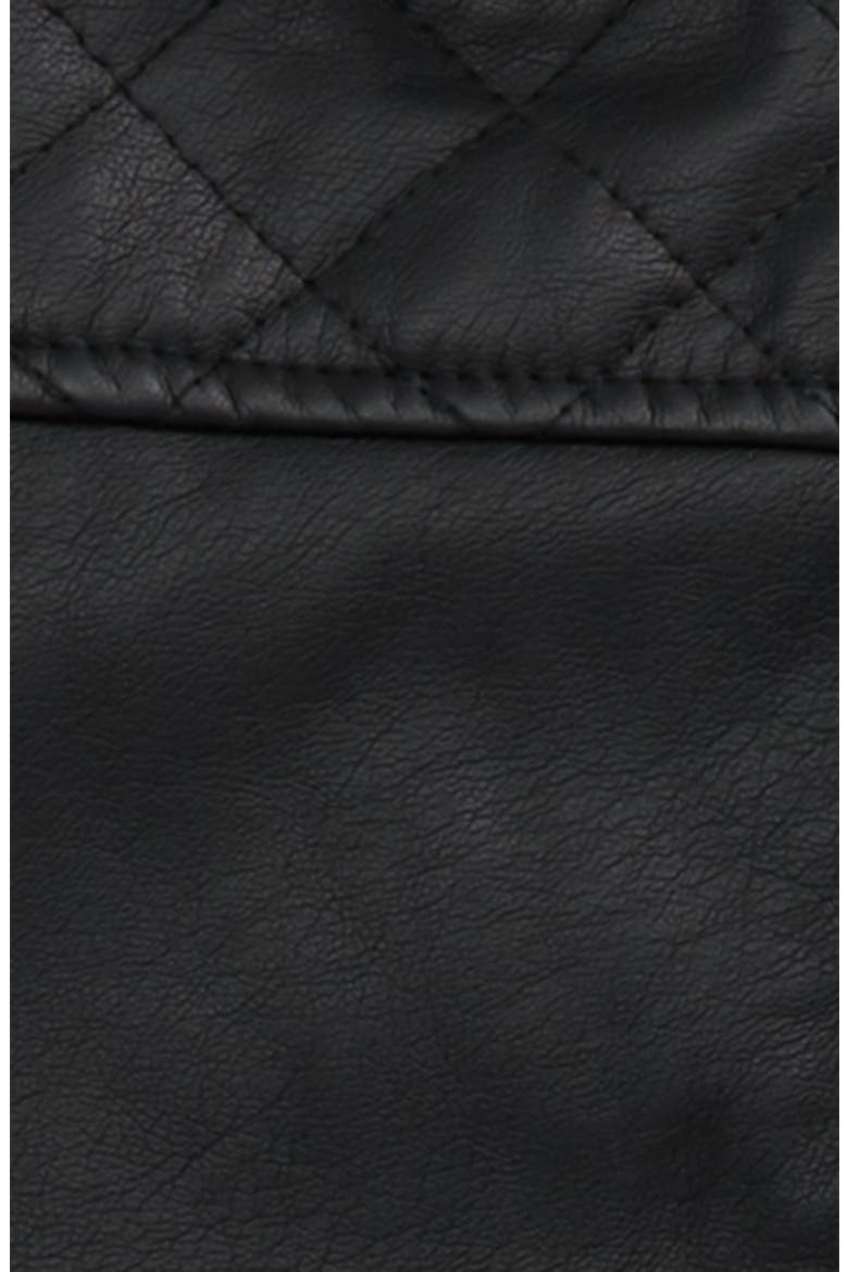 Faux Leather Moto Jacket, Alternate, color, BLACK