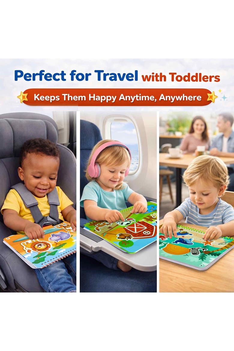 Jelly Sticker Activity Book for Toddlers, Alternate, color, Animals