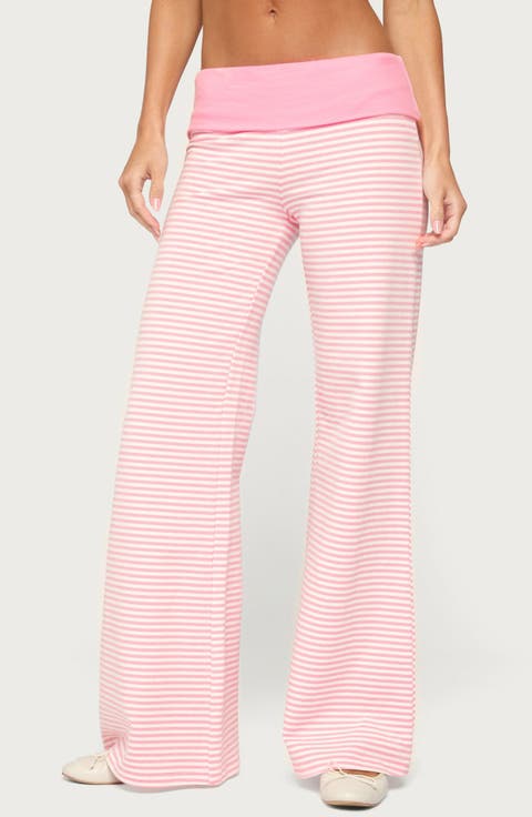 Meggy Stripe Foldover Pants