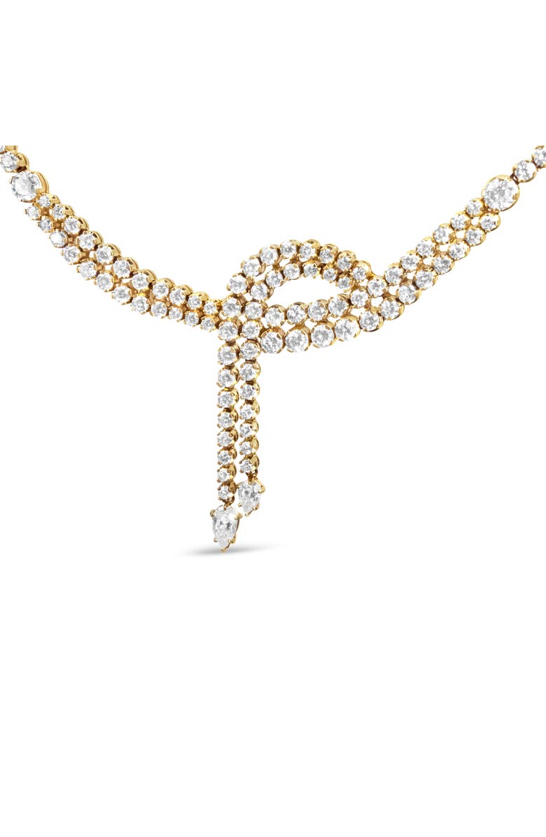 Haus of Brilliance 14k Yellow Gold 17.0 Cttw Diamond Double Row Lariat Tennis Necklace, Alternate, color, Yellow