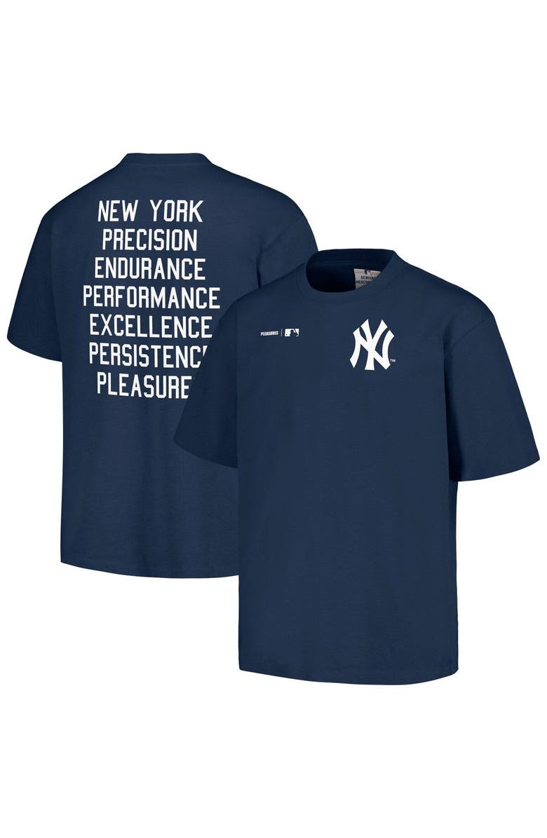 PLEASURES Men's PLEASURES  Navy New York Yankees Precision T-Shirt, Main, color, Navy