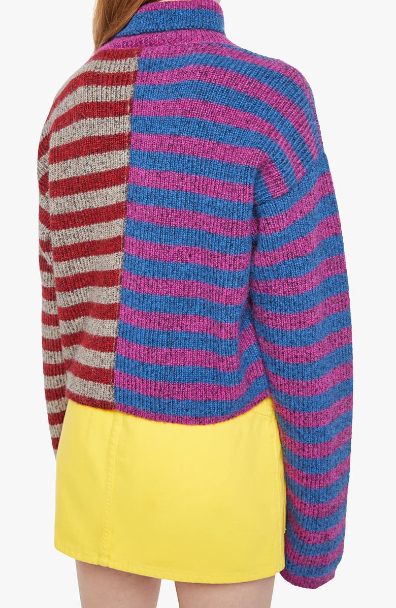 MOTHER The Half Hickey Turtleneck Sweater, Alternate, color, Split Personality