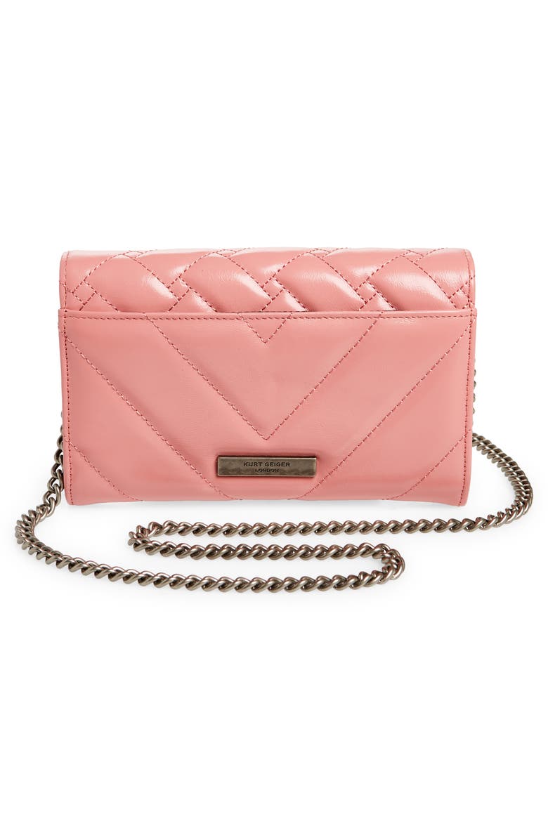 Kurt Geiger London Kensington Quilted Leather Wallet on a Chain, Alternate, color,