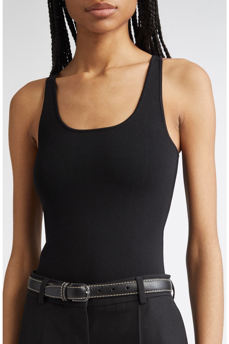 Compact Knit Tank, Alternate, color, BLACK