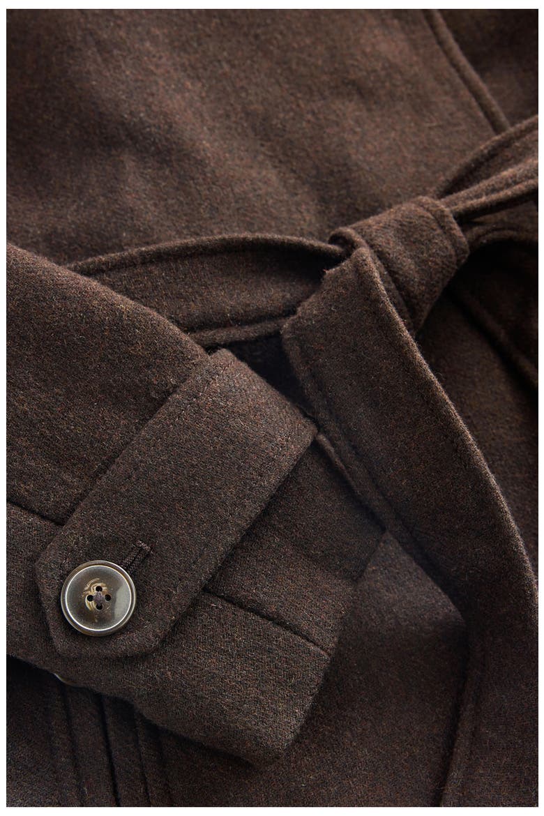 Belted Trench Coat, Alternate, color, BROWN