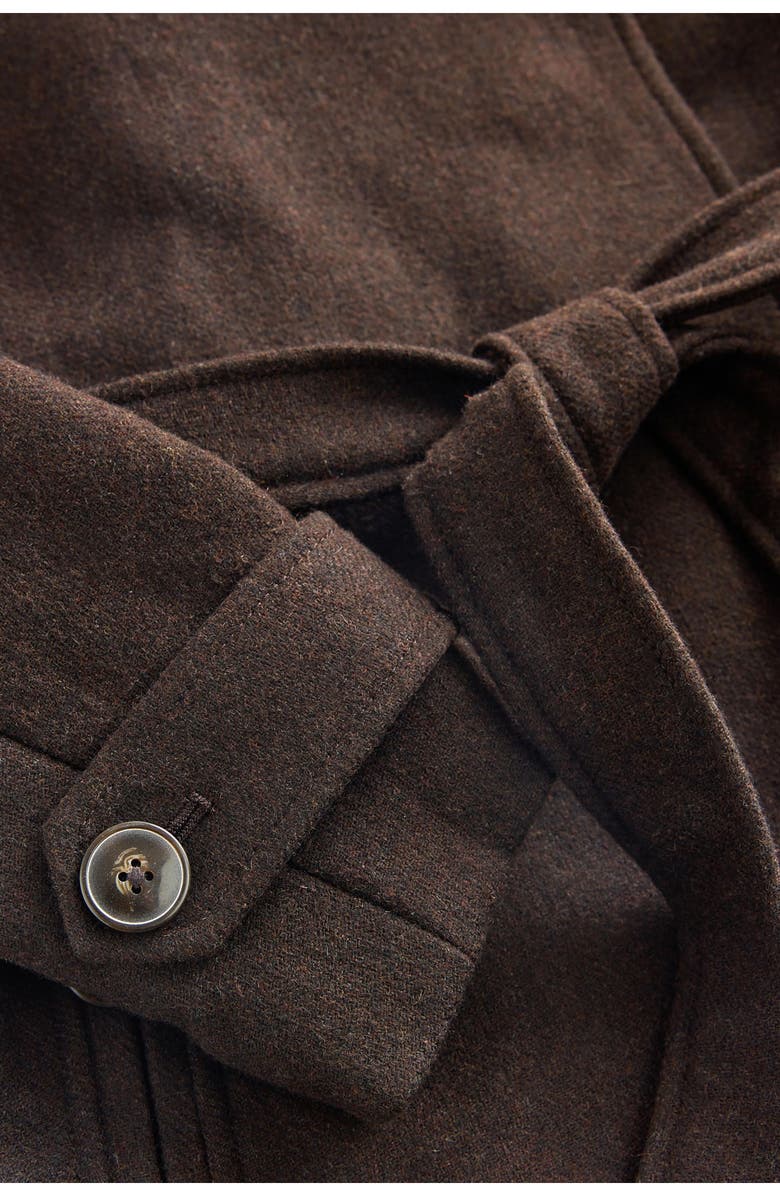NEXT Belted Trench Coat, Alternate, color, Brown