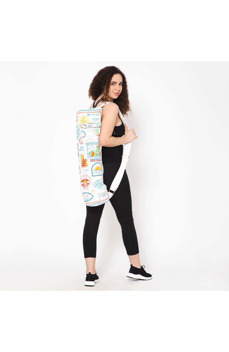 Vismaya Bon Voyage Yoga Mat Bag, Alternate, color, White Dove