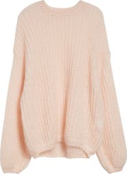 TOTEME Puffed Wool & Mohair Open Stitch Sweater