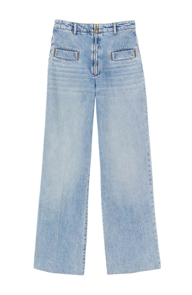 SANDRO Wide-leg jeans, Alternate, color, Blue Jean