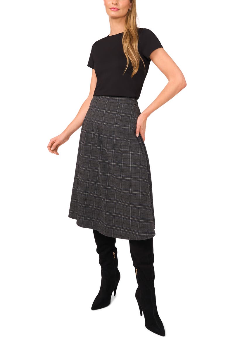Pleated Midi Skirt, Alternate, color, AEGEAN BLUE