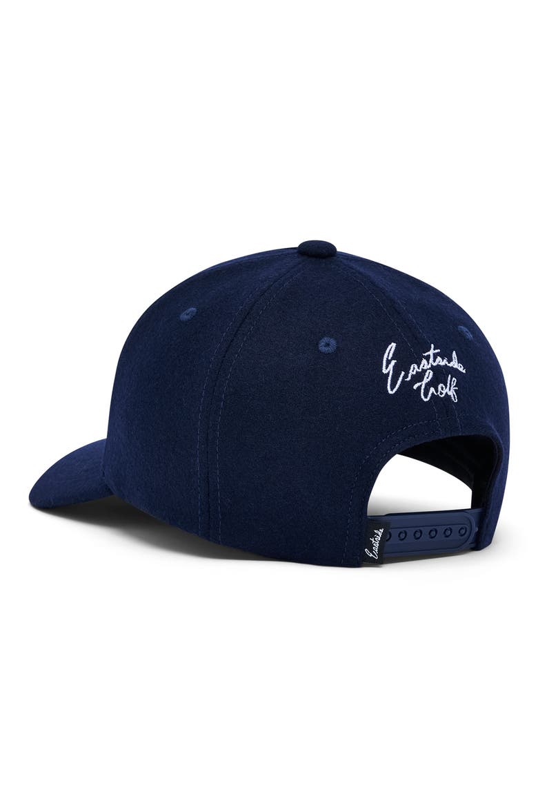 Logo Embroidered Wool Melton Snapback Hat, Alternate, color, NAVY