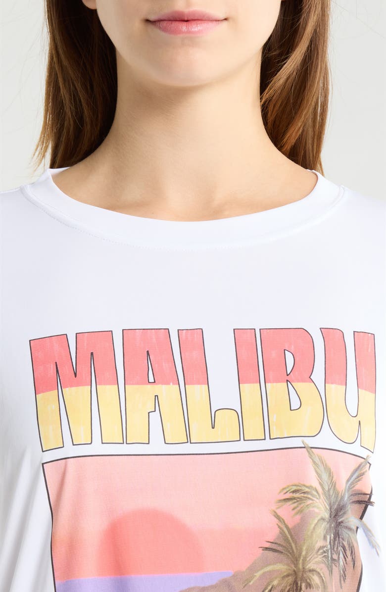 Rip Curl Hotel Malibu Graphic Rash Guard T-Shirt, Alternate, color, White