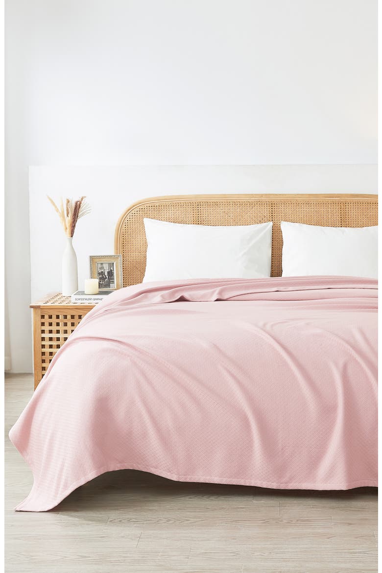 Egyptian Cotton Blanket, Alternate, color, TEA ROSE