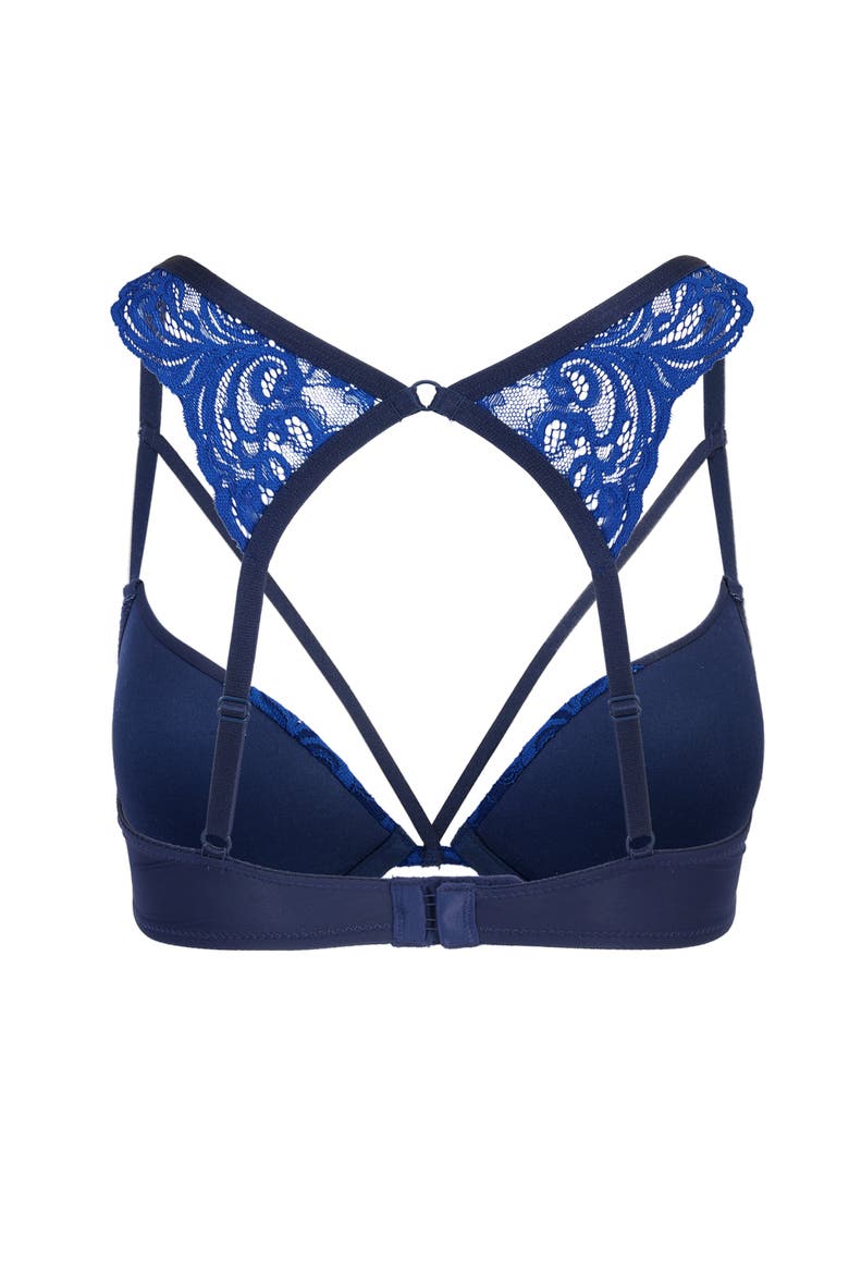 Saige Push Up Plunge Bra, Alternate, color, Dark blue