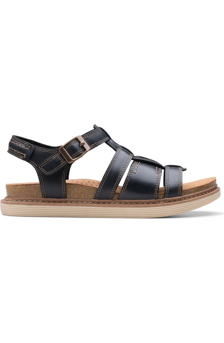 Clarks<sup>®</sup> Arwell Sun Cage Sandal, Alternate, color, Black Leather