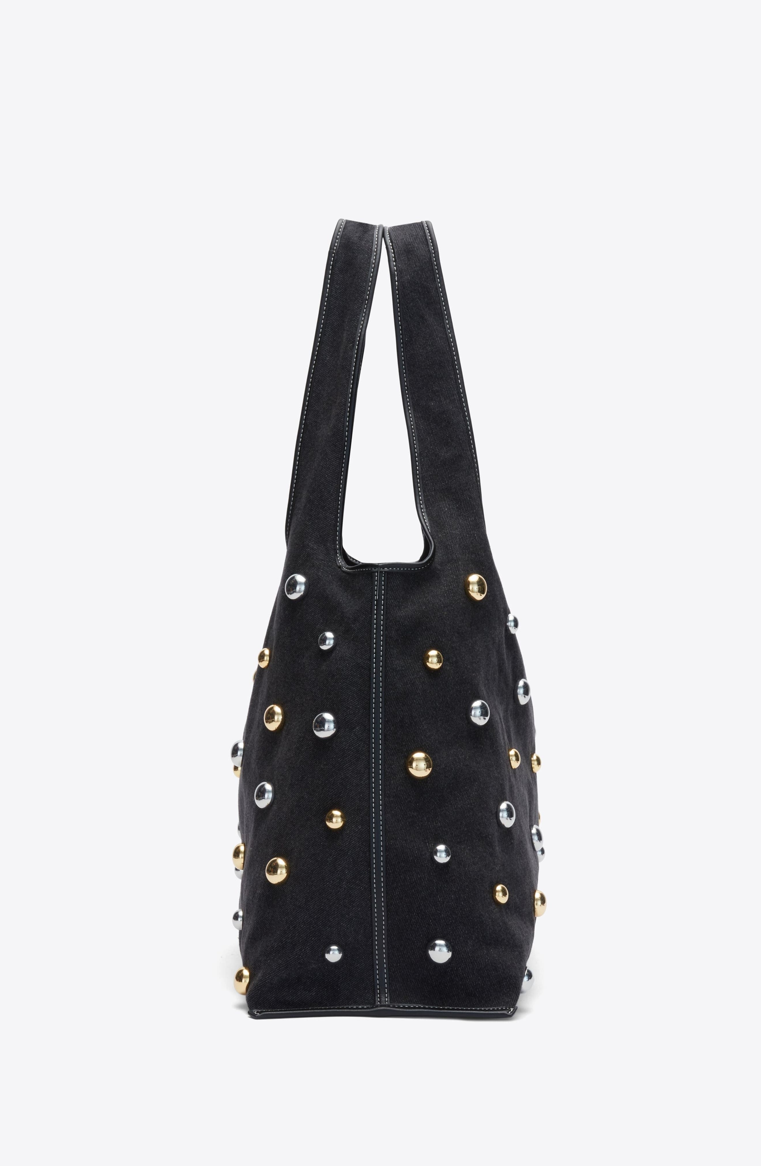 3.1 Phillip Lim Dome Embellishment Market Tote Bag, Alternate, color, Black