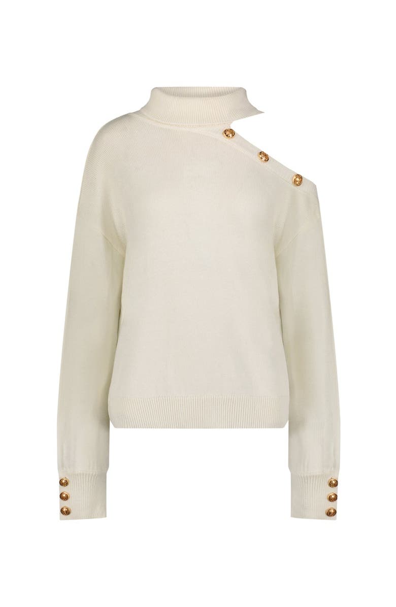 The Noli Shop Bridgette Button Sweater, Alternate, color, Pearl