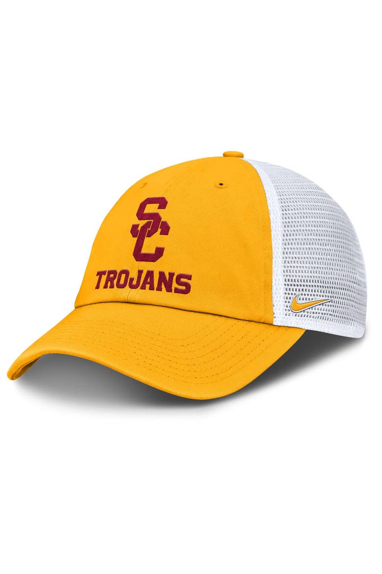 Men's Nike Gold USC Trojans Club Trucker Adjustable Hat, Main, color, Gold
