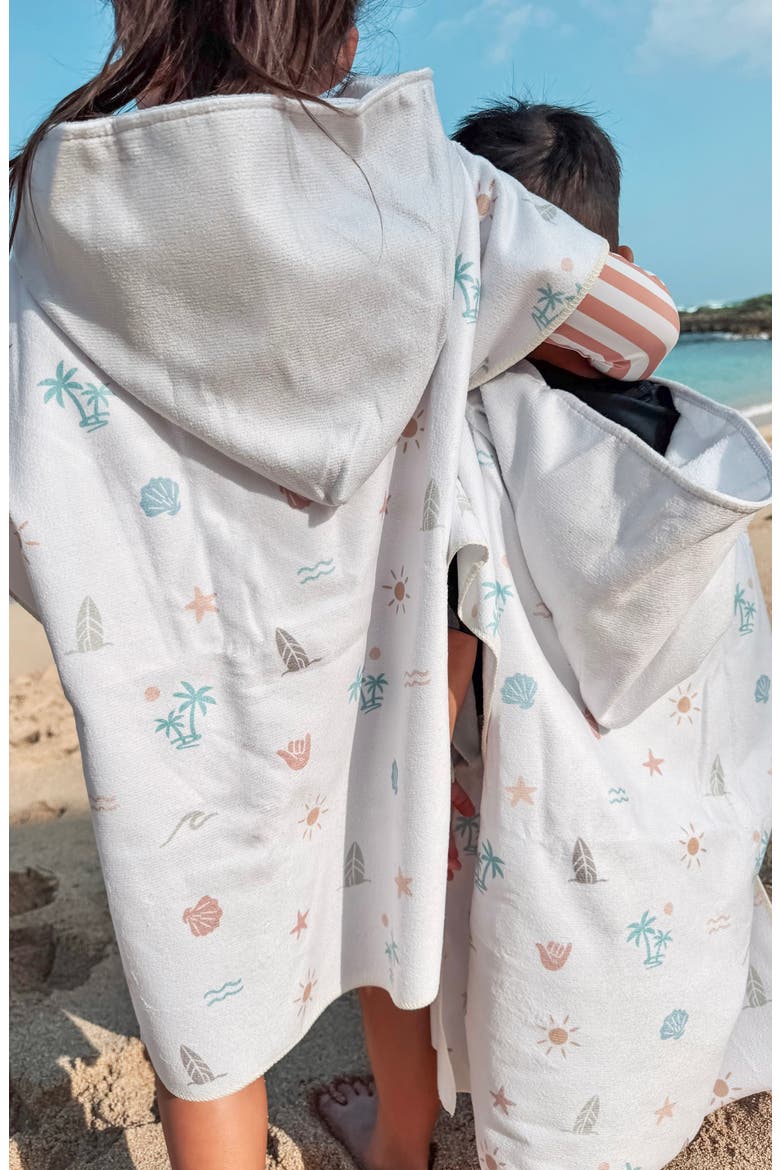 Quick Dry Hooded Beach Poncho Towel, Alternate, color, Surf Paradise